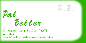 pal beller business card